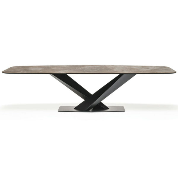 Stratos Dining Table with Customizable Contemporary Finishes