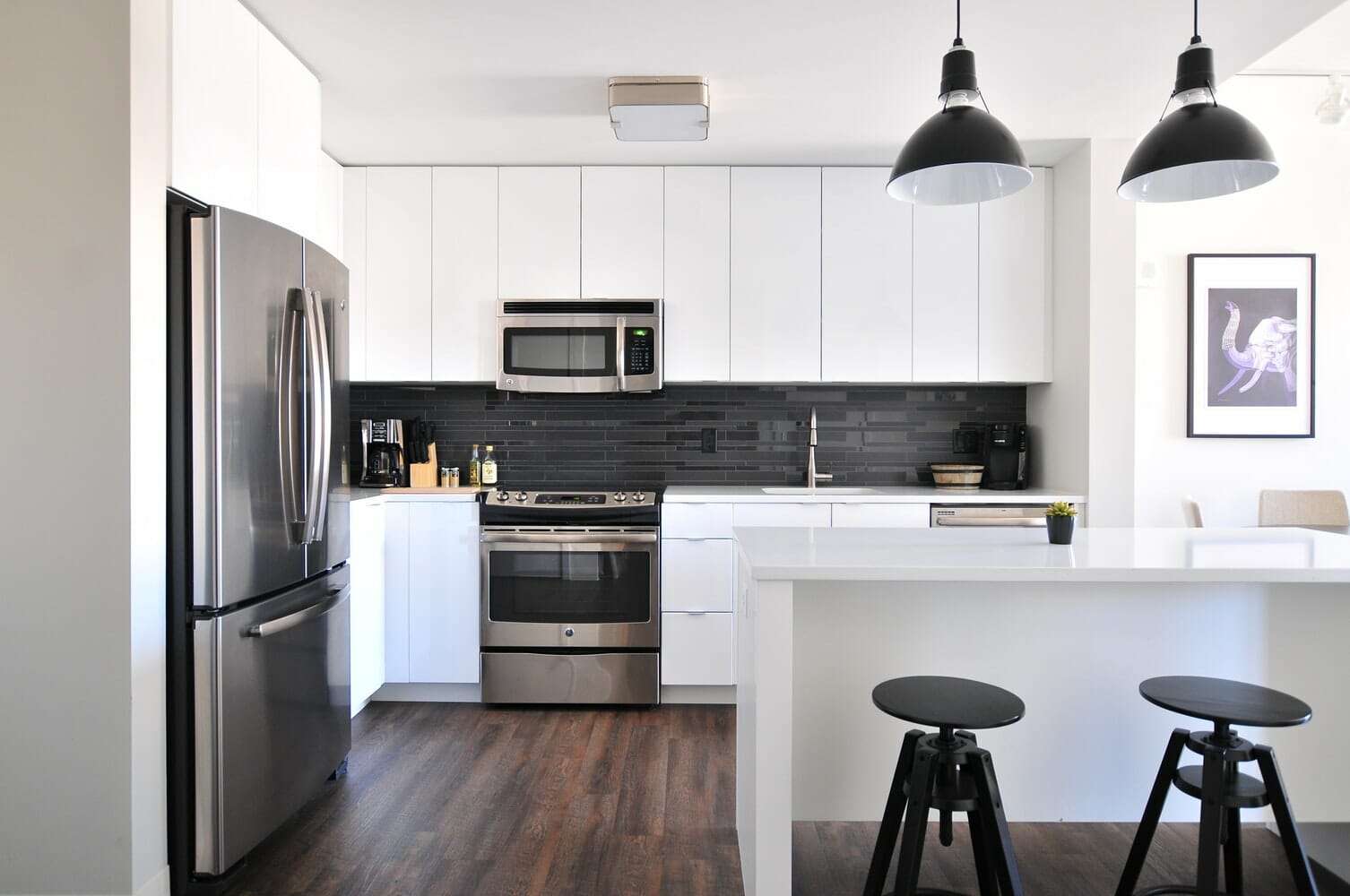 modern kitchen with black fixtures for a contemporary style