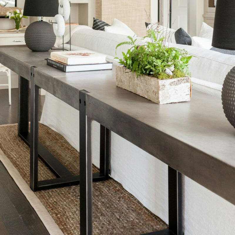 Modern Sofa Table in a contemporary living room San Fran Design